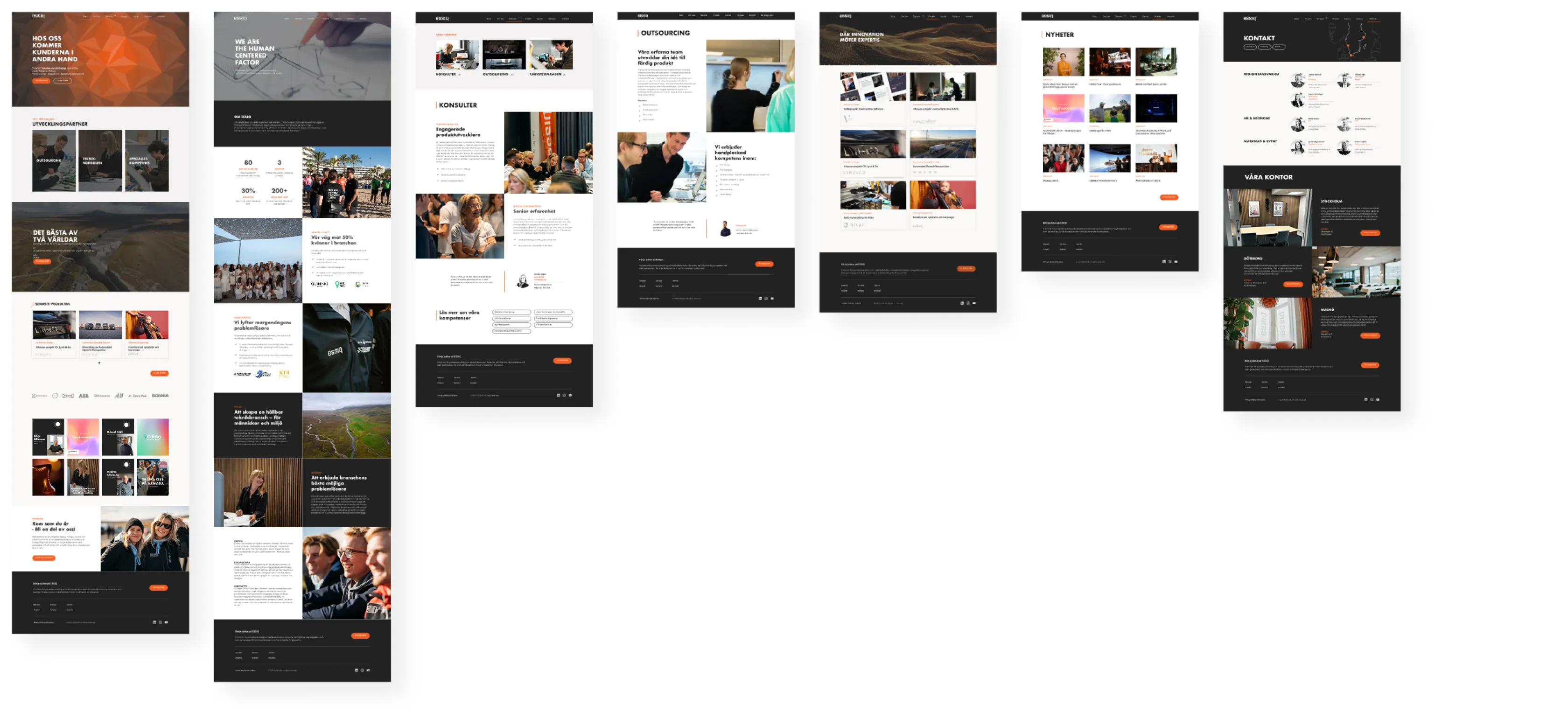 The main pages of the new ESSIQ website