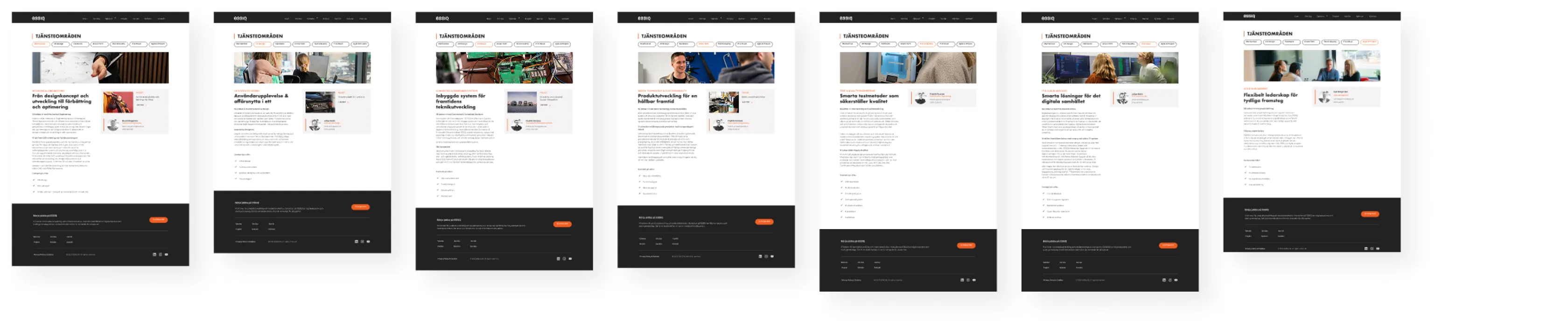 Service area pages on the new ESSIQ website
